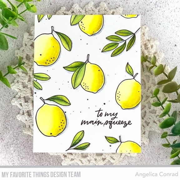 Lemon-Themed Greeting Card To My Main Squeeze Design Perfect for Anniversaries, Birthdays, or Just Because Envelope Included