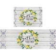 thumbnail image 1 of Lemon Themed Kitchen Rug Set,Farmhouse Kitchen Rugs Fruit Runner Rugs with Rubber Backing,Throw Rugs Washable for Kitchen Sink,Laundry Room,Standing Desk,Spring&Summer Rug,Lemon Kitchen Decor, 1 of 5