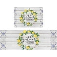 thumbnail image 1 of Lemon Themed Kitchen Rug Set,Farmhouse Kitchen Rugs Fruit Runner Rugs with Rubber Backing,Throw Rugs Washable for Kitchen Sink,Laundry Room,Standing Desk,Spring&Summer rug,Lemon Kitchen Decor, 1 of 6