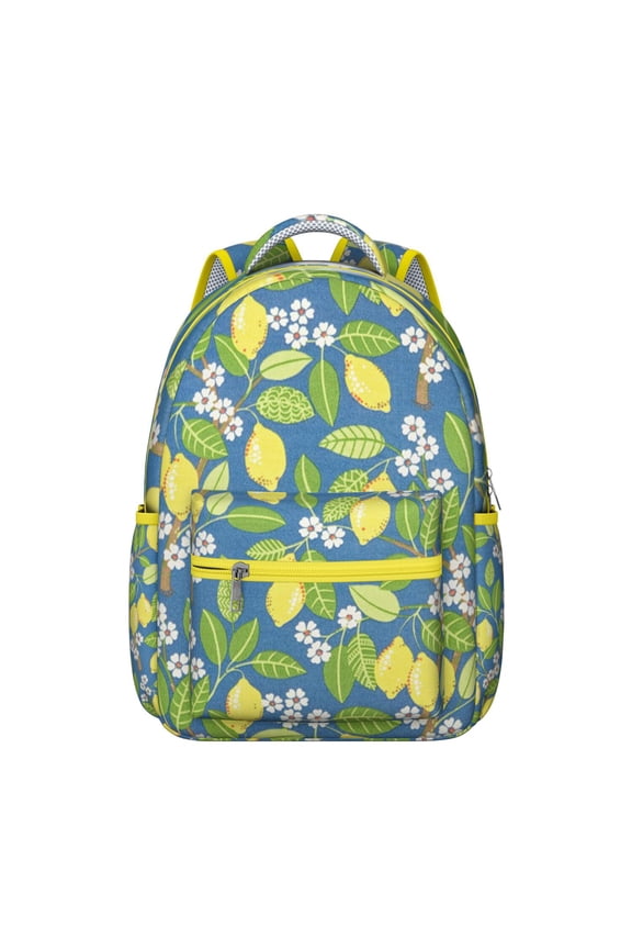 Lemon Design School Backpack - Stylish Bookbag for Teens & College Students, Spacious Rucksack with Laptop Compartment, Durable Lightweight Everyday Bag for High School & University, Awesome Gift