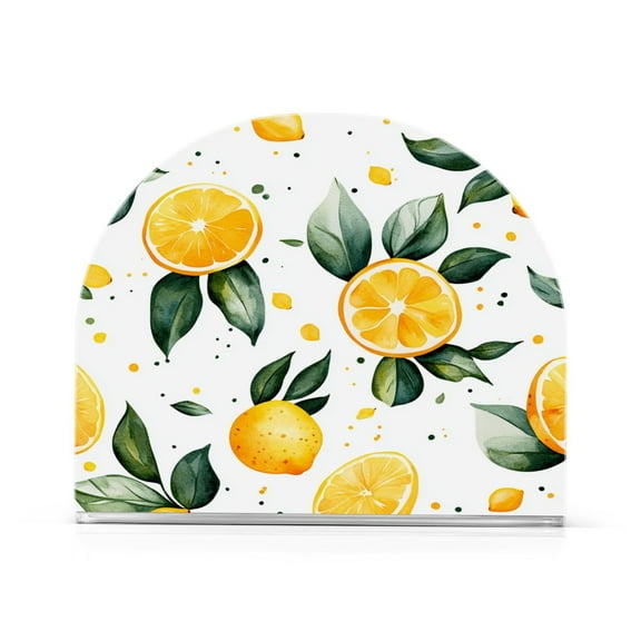 Lemon Thick U Shape Acrylic Napkin Holder Non Slip Space Saving for Kitchen