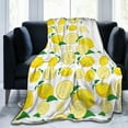 thumbnail image 1 of Lemon Throw Blankets Premium Micro Fleece Blanket for Bed Couch Living Room Unisex Lightweight for Adults or Boys Girls 60 X 50 Inches, 1 of 5