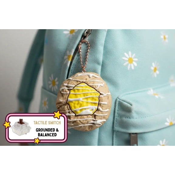 Lemon Thumbprint Cookie Clicker Fidget Keychain