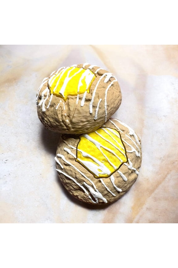 Lemon Thumbprint Cookie Clicker Fidget Keychain