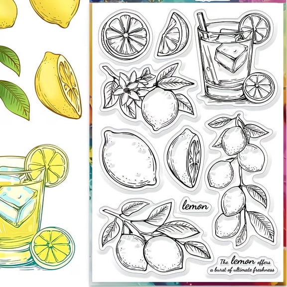 Lemon Transparent Stamp Set - Perfect for Card Making, Scrapbooking, and Photo Diaries