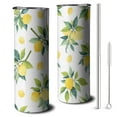 thumbnail image 1 of Lemon Travel Coffee Mug with Lid Straw Stainless Steel Cup 20oz Tumbler for Home Office Supplies, 1 of 7