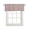 thumbnail image 1 of Lemon Tree Birds Kitchen Valances for Windows Farmhouse Linen Window Valance Curtain for Living Room Window Treatment Yellow Botanical Pink Floral Valance Rod Pocket Topper Drape, 42 x 18 Inch, 1 of 6