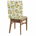 thumbnail image 1 of Lemon Tree Branches Chair Covers Set of 8 Farmhouse Summer White Floral Rustic Linen Chair Back Covers Stretch Removable Washable Slipcovers Protector for Dining Room Kitchen Party Decor, 1 of 9