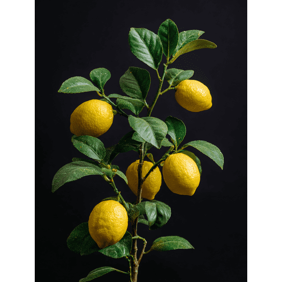 Lemon Tree Canvas Print, Perfect for Kitchen, Dining Room, Living Room, Cafe, Restaurant, Home Wall Art, Office, Dorm