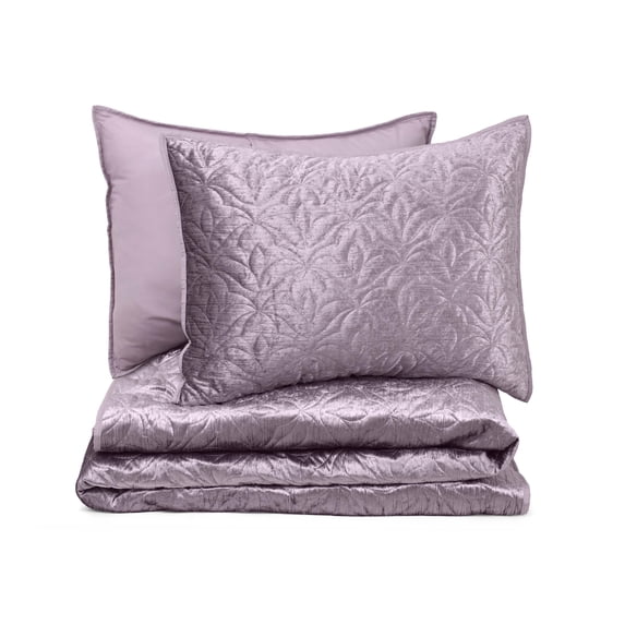 Lemon Tree Lilith King Mauve Quilt Set