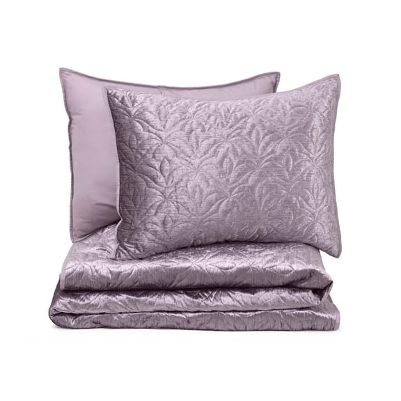 Lemon Tree Lilith Twin Mauve Quilt Set