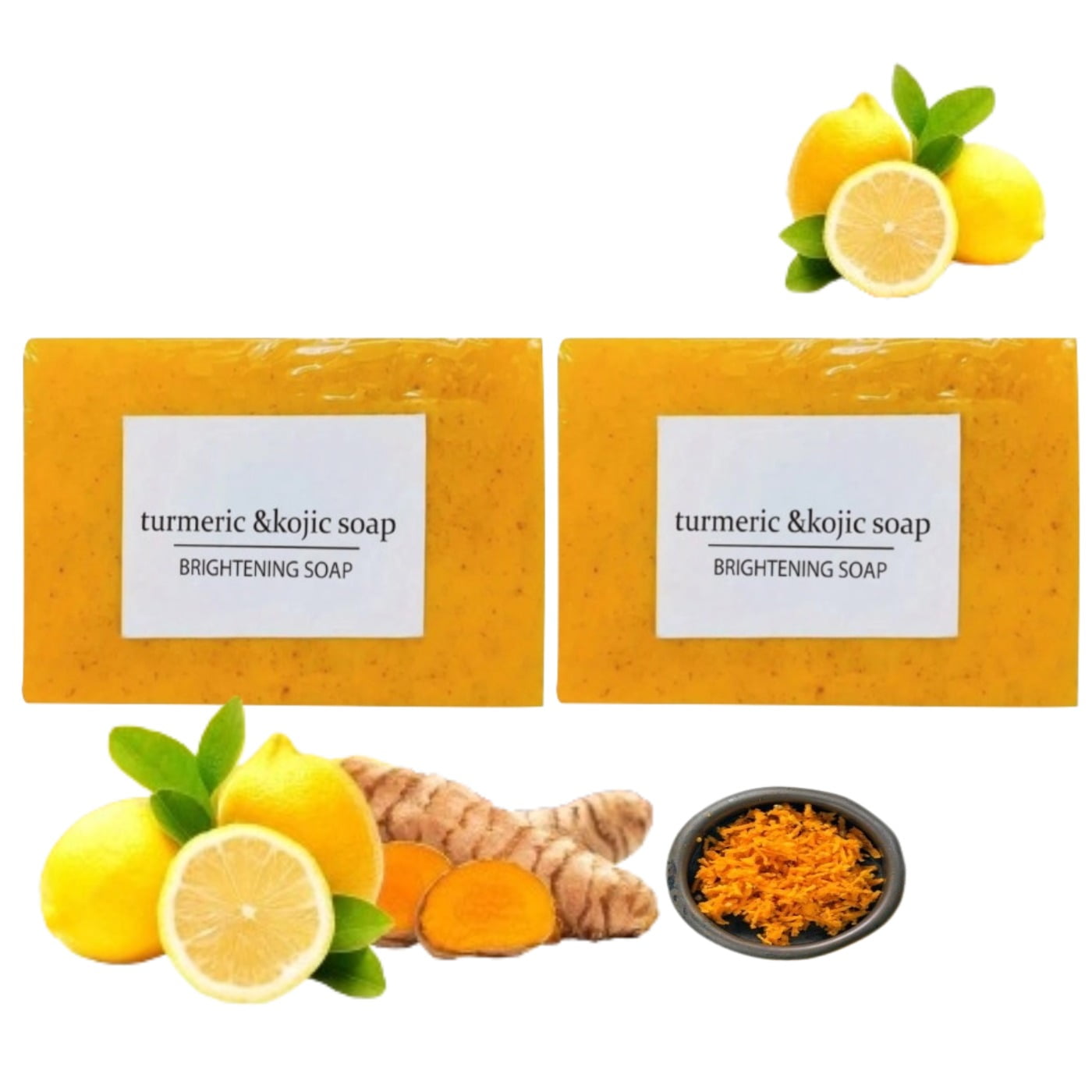 Lemon Turmeric Kojic Acid Soap for Hyperpigmentation,Turmeric Soap for