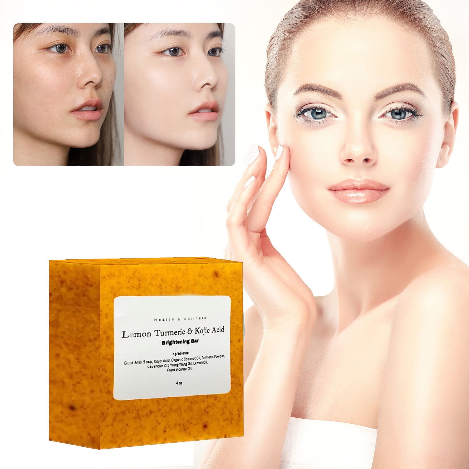 Lemon Turmeric Kojic Acid Soap,Kojic Acid Soap Brightening Turmeric