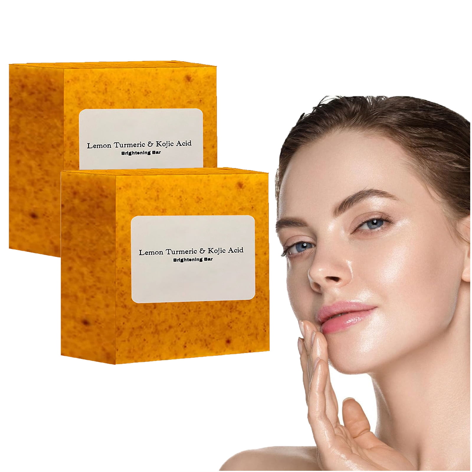 Lemon Turmeric Kojic Acid Soap, Kojic Acid Soap for Hyperpigmentation, Lemon Kojic Acid Soap Bar