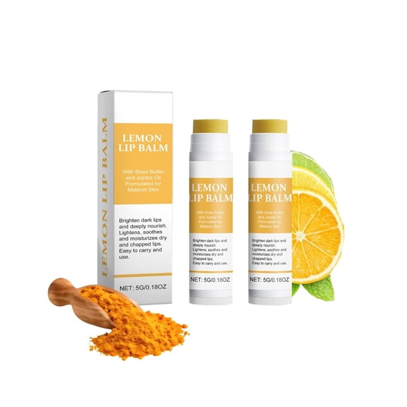 Lemon and Turmeric Lip Balm, Organic Turmeric Lip Balm, Lemon & Turmeric Lipstick, Nourishing Lip Balm, Moisturizing Against Dryness and Chapping for Everyday Lip Care Needs