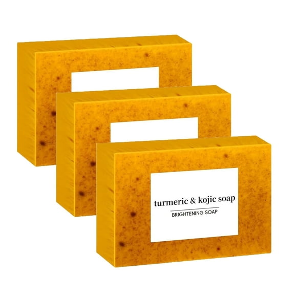 Lemon Turmeric Soap Tablets, Lemon Turmeric Kojic Acid Soap for Dark Spots, Facial And Body Shower Soap, Deep Cleansing Turmeric Soap for Dark Spots & Acne