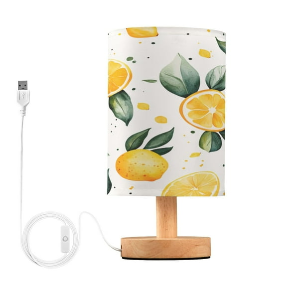 Lemon USB Powered Canvas Shade Desk Lamp LED Light with Stable Base for Home and Office