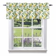 thumbnail image 1 of Lemon with Valance Curtain Green Leaves Flowers Window Valances Rod Pocket Short Curtains Window Treatments for Kitchen Bedroom Bathroom Laundry 60" x 14", 1 of 9