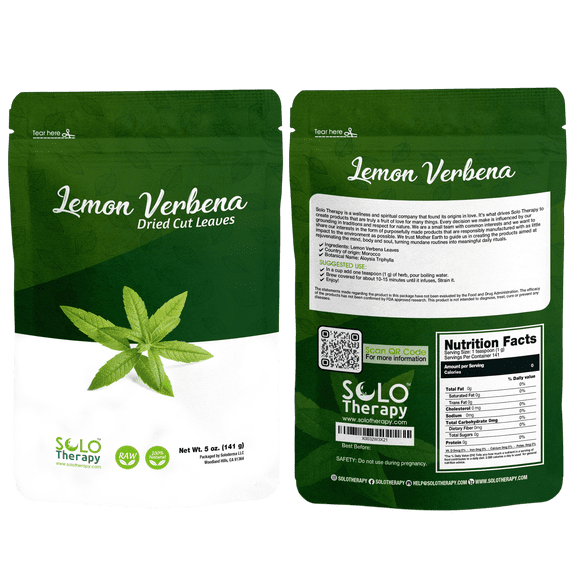 Lemon Verbena 5 oz (Aloysia Citrodora) Dried Cut Leaves, 100% Pure and Natural, Lemon Verbena Tea, Product From Egypt, Packaged in the USA