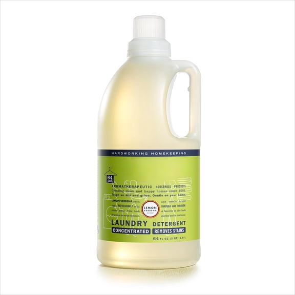 Lemon Verbena Scented Liquid Laundry Detergent, Essential Oil Infused, 64 Loads, 64 fl oz, Concentrated Formula for Fresh & Deep Cleaning