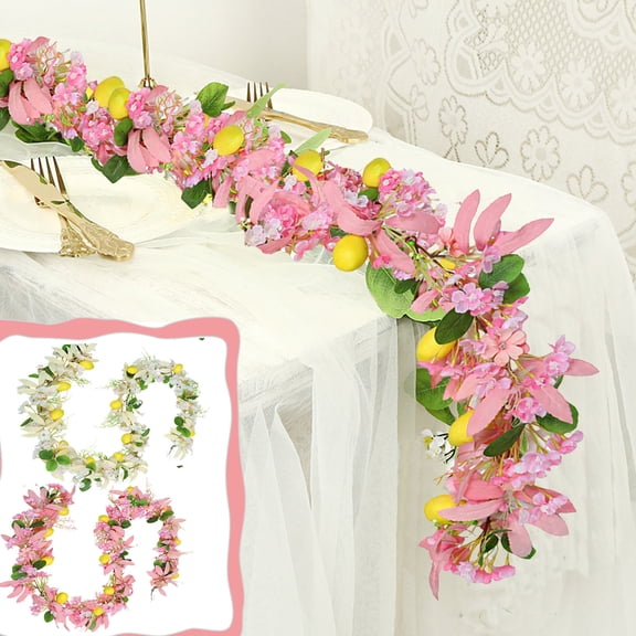 Lemon Vines Artificial Lemon Fruit Decor, Realistic Lemon Vines for Wedding Table Centerpiece and Springtime Dining Decor, Easter Home Setting and Holiday Party Favor, Lemon Vines Holiday Akmoler