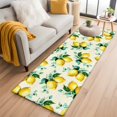 thumbnail image 1 of Lemon Washable Runner Rugs 2'x6', Oil Painting Country Lemon Leaf Beige Low Pile Throw Entryway Rug Non-Slip Sturdy Edge Binding Carpet for Indoor Bedside Entrance Bedside, 1 of 9