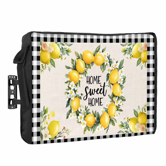 Lemon Waterproof Outdoor TV Cover, Farmhouse Yellow Fruit Outside Weatherproof TV Enclosures for 80 to 85 Inch LCD Television Shield Flat Screen Protectors