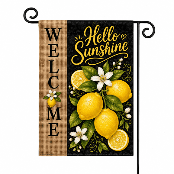 Lemon Welcome Garden Flag for Front Yard Housewarming Gift