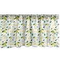 thumbnail image 1 of Lemon Window Valance Pack of 2, Summer Tree Branches Ripe Slices Freshness Juicy Delicious Lemonade Motif, Rod Pocket Curtain Valances Kitchen Bedroom, 54" X 12", Yellow Green and White, by Ambesonne, 1 of 4