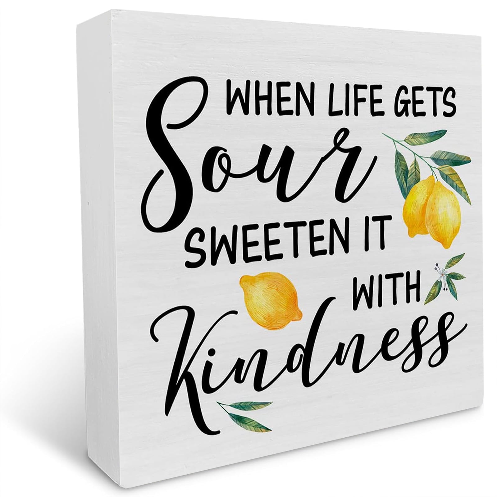 Lemon Wooden Box Sign When Life Gets Sour Sweeten Lemons Wood Box Sign 
