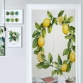 thumbnail image 1 of Lemon Wreath Print Door Curtain Nordic Living Room DoorCurtain Porch Partition Curtain Kitchen Rative Half Curtain, 1 of 4