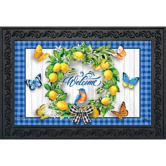 Briarwood Lane Lemon Wreath Spring Doormat