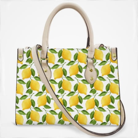 Lemon Yellow Cross Body Bags For Women Small Leather Female Handbags Fashion Top-Handle Totes