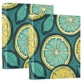 thumbnail image 1 of Lemon Yellow Green 3 Ring Binders 1.5 inch Hardcover File Folders with Interior Pockets A4 Size Organizer for School Office Hospital, 1 of 8