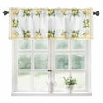 thumbnail image 1 of Lemon Yellow Kitchen Valances for Windows 42x18 Inch Kitchen Curtains Valances Rod Pocket Modern Country Flower Floral Summer Spring Bathroom Window Valances for Window Treatment Decor, 1 of 6