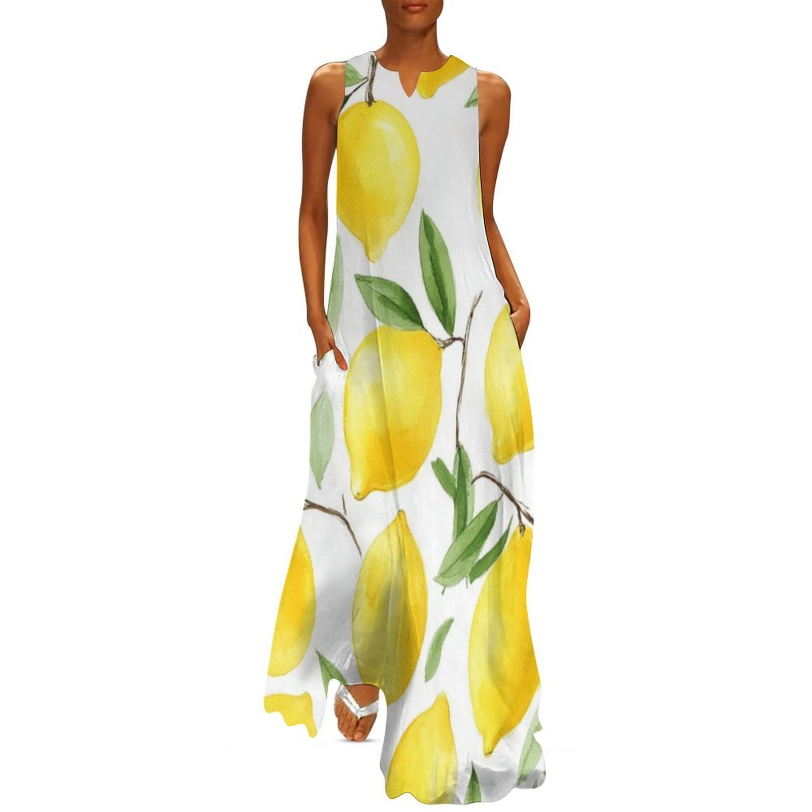 Lemon Yellow Long Dress luxury evening dresses women clothing new — free download