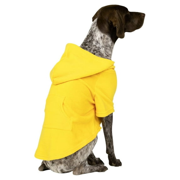 Lemon Yellow Pet Pjs Fleece Hoodie - Pet - XSmall (Fits Up to 10 lbs)