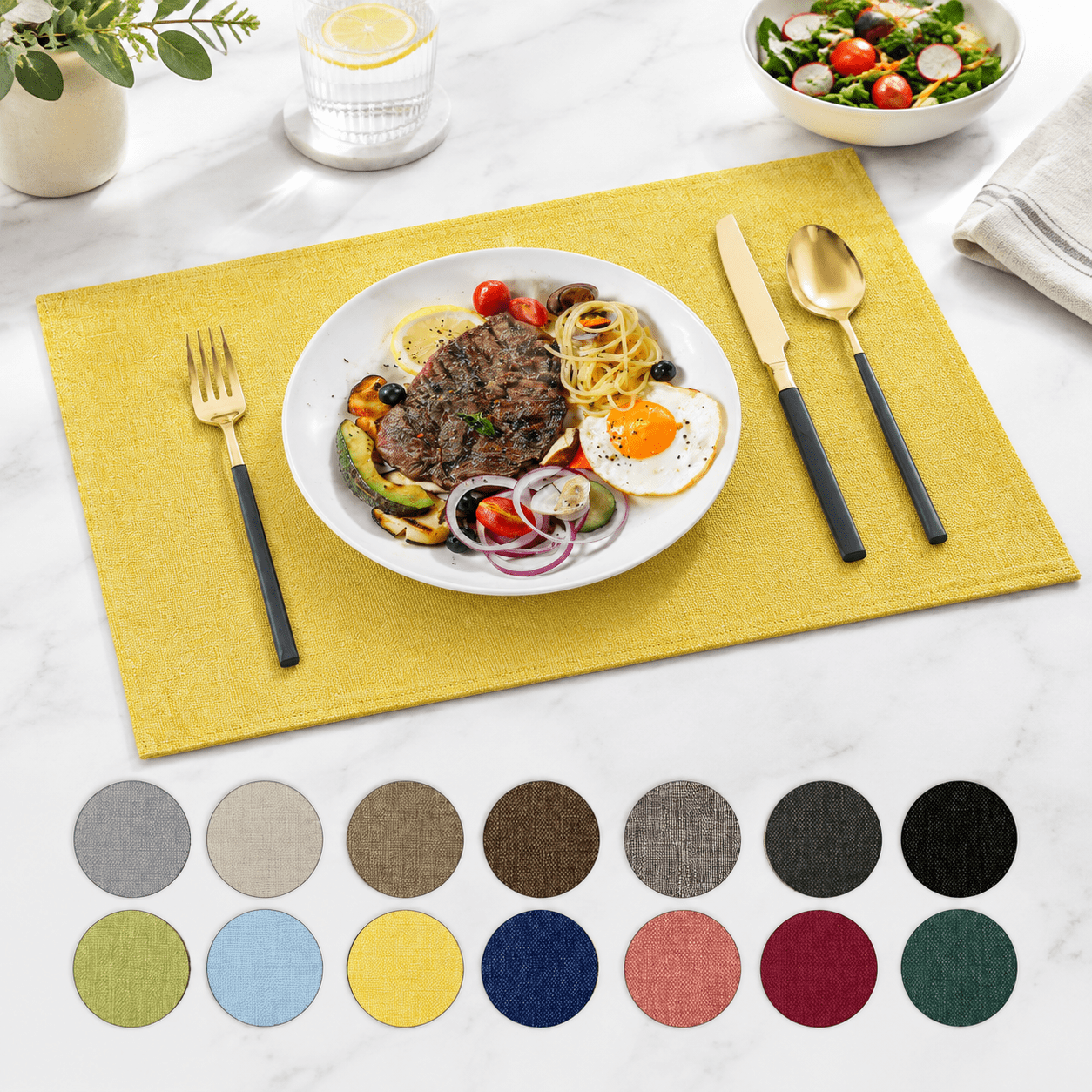 Lemon Yellow Placemats 12