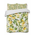 thumbnail image 1 of Lemon Yellow Summer Quilt Set Twin XL Size,Soft Quilted Bedding Set with 2 Pillow Shams,Country Watercolor Floral Leaf Green White Lightweight All Season Bedspread Coverlet for Bedroom 68"x98", 1 of 6