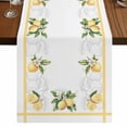thumbnail image 1 of Lemon Yellow Table Runner 72 Inches Long,Modern Country Flower Floral Summer Spring Cotton Linen Table Runners Dresser Scarves,Decorative Tabletop Scarf Furniture Cover for Home Dinner Party 13"x72", 1 of 8