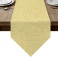 thumbnail image 1 of Lemon Yellow Table Runner Linen Burlap Table Runner 70 Inches Long Rustic Farmhouse Solid Color Dresser Scarves for Kitchen Island Coffee Dining Room Party Wedding Banquet Holiday Decoration 13"x70", 1 of 8