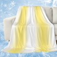 thumbnail image 1 of Lemon Yellow White Cooling Blanket,Lightweight Breathable Summer Throw Blanket with Double Sided Cold Effect,Gradient Vertical Stripes Geometric Picnic Blankets Bed Sheet for Hot Sleepers 60"x80", 1 of 8