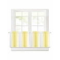thumbnail image 1 of Lemon Yellow White Gradient Short Blackout Curtains 24 Inch Long Simple Pattern Rod Pocket Kitchen Curtains, 2 Panels Thermal Insulated Room Darkening Drapes for Bedroom, 42"W x 24"L, 1 of 5
