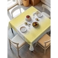 thumbnail image 1 of Lemon Yellow White Tablecloth Square Table Cloth 60x60, Waterproof Tablecloth Outdoor Table Cloth, Gradient Vertical Stripes Geometric Washable Table Cover for Kitchen Dinning Party, 1 of 8