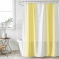 thumbnail image 1 of Lemon Yellow White Waterproof Fabric Shower Curtain,Gradient Vertical Stripes Geometric Waterproof Fabric Shower Curtain for Bathroom Curtains Bathtubs Shower Curtains with 12 Hooks Standard 72x72, 1 of 8
