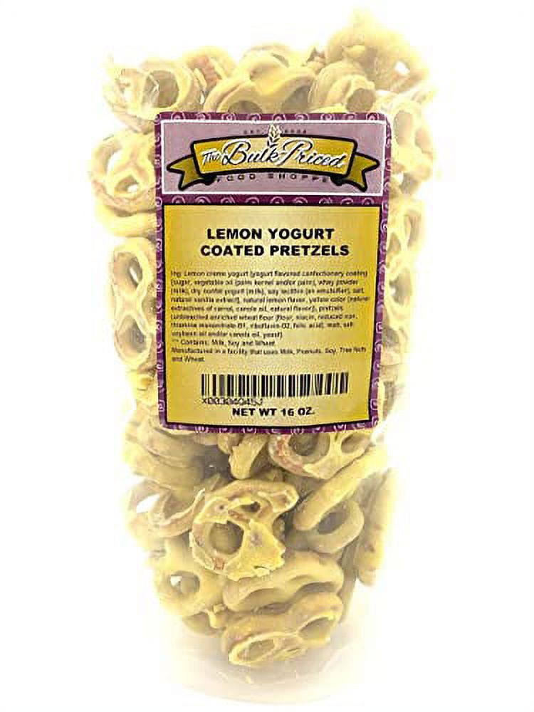 Lemon Yogurt Pretzels, Bulk (1 Lb. Resealable Zip Lock Stand Up Bag)