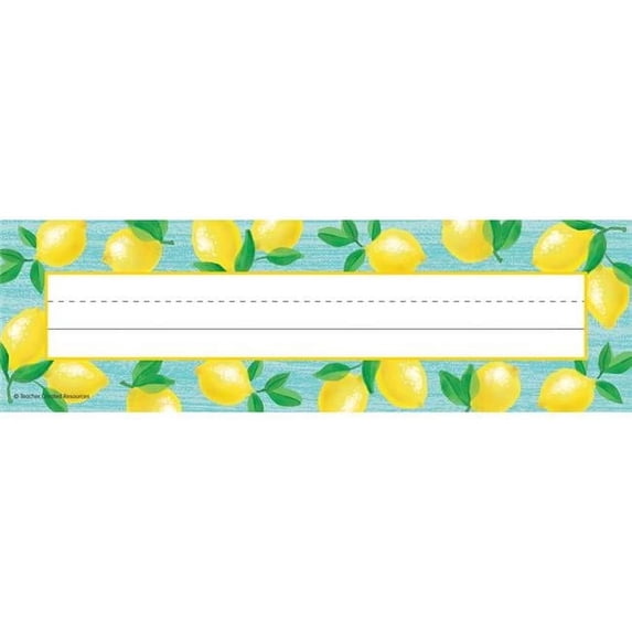 Lemon Zest Flat Name Plates - 6 per Pack