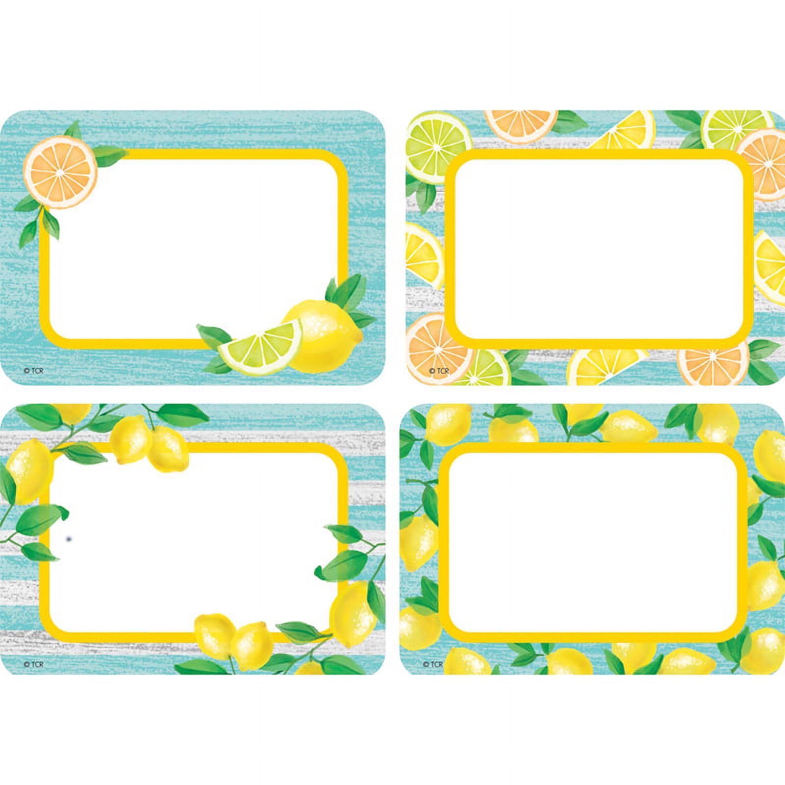 TCR8483 - Lemon Zest Name Tags/Labels - Multi-Pack, Pack of