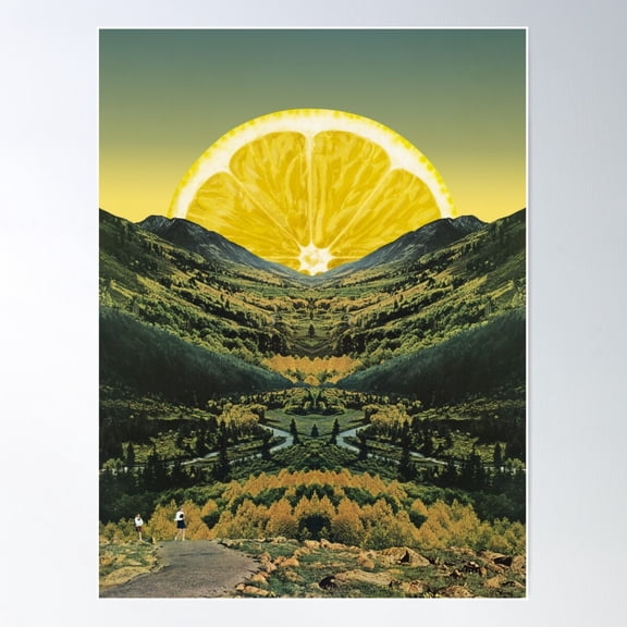 Lemon Zest Poster Wall Art, Modern Wall Decor For Living Room Bedroom, 8x12 UNFRAMED