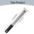 thumbnail image 1 of Lemon Zester, Clearance, Stainless Steel Kitchen Cheese Grater, Plastic Cover Ergonomic Soft Black Handle, 9.84 Inch, 1 of 8